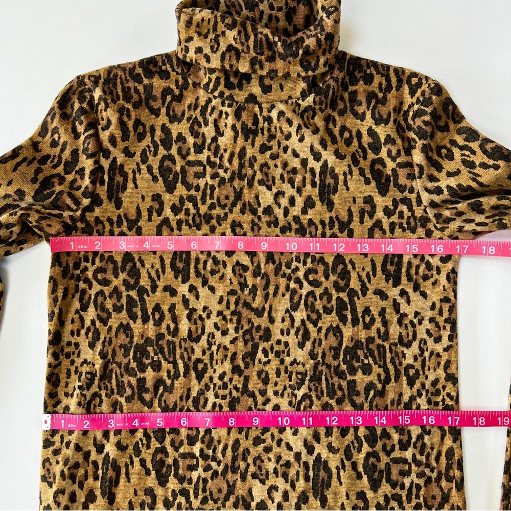 Zara Chic Animal Print Long Sleeve Dress with Mock Turtleneck - Picture 6 of 12